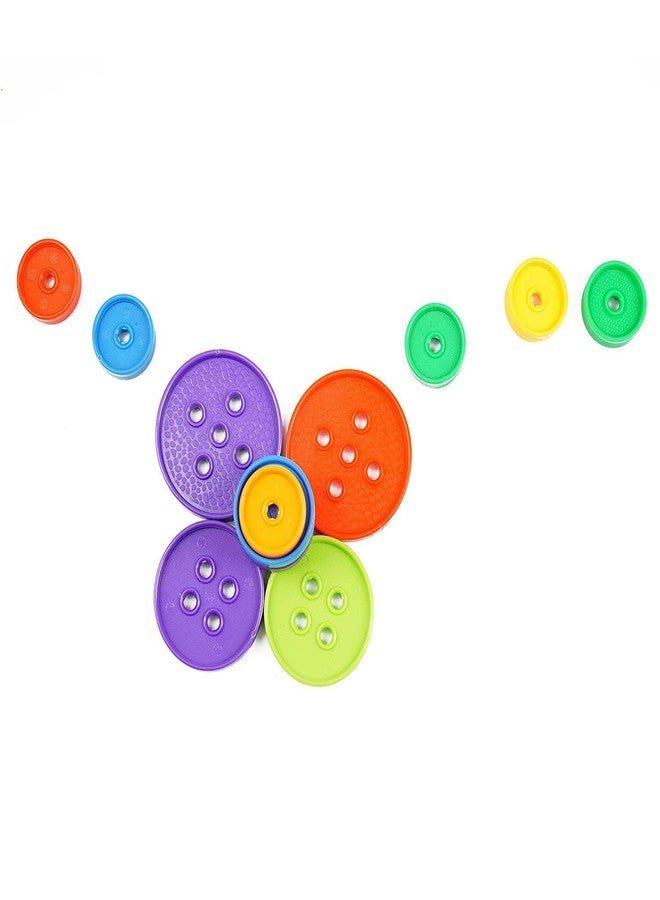 CLAPONE مجموعة ألعاب CLAPONE التعليمية للأطفال، 45 قطعة من مكعبات STEM، مناسبة للأطفال الصغار في مرحلة ما قبل المدرسة، ألعاب بناء وتركيب للأولاد والبنات من عمر 3 إلى 8 سنوات - ألعاب بناء وتركيب يمكنك تجميعها بنفسك - Image 3